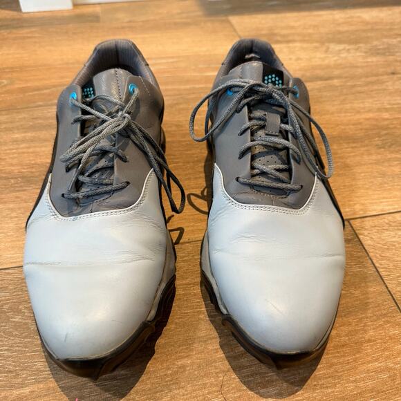 Puma Ace White Leather Golf Shoes Cleats Men's Size 11 - Picture 1 of 6